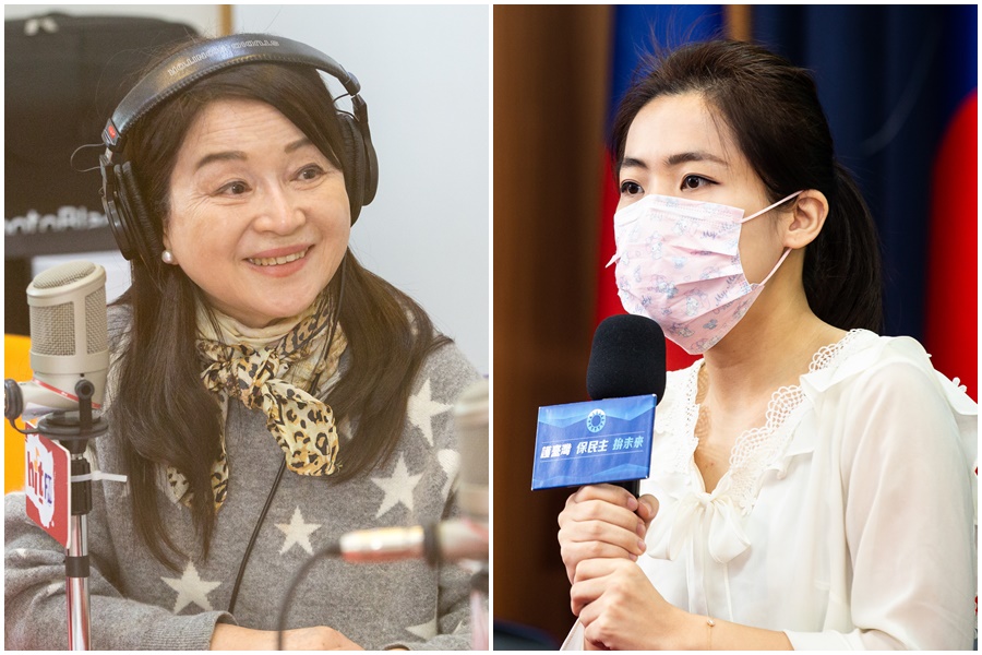 徐巧芯（右）再度開砲周玉蔻（左）和旗下《放言》以4篇幽靈新聞稿向內政部成功請款。（本刊資料照）