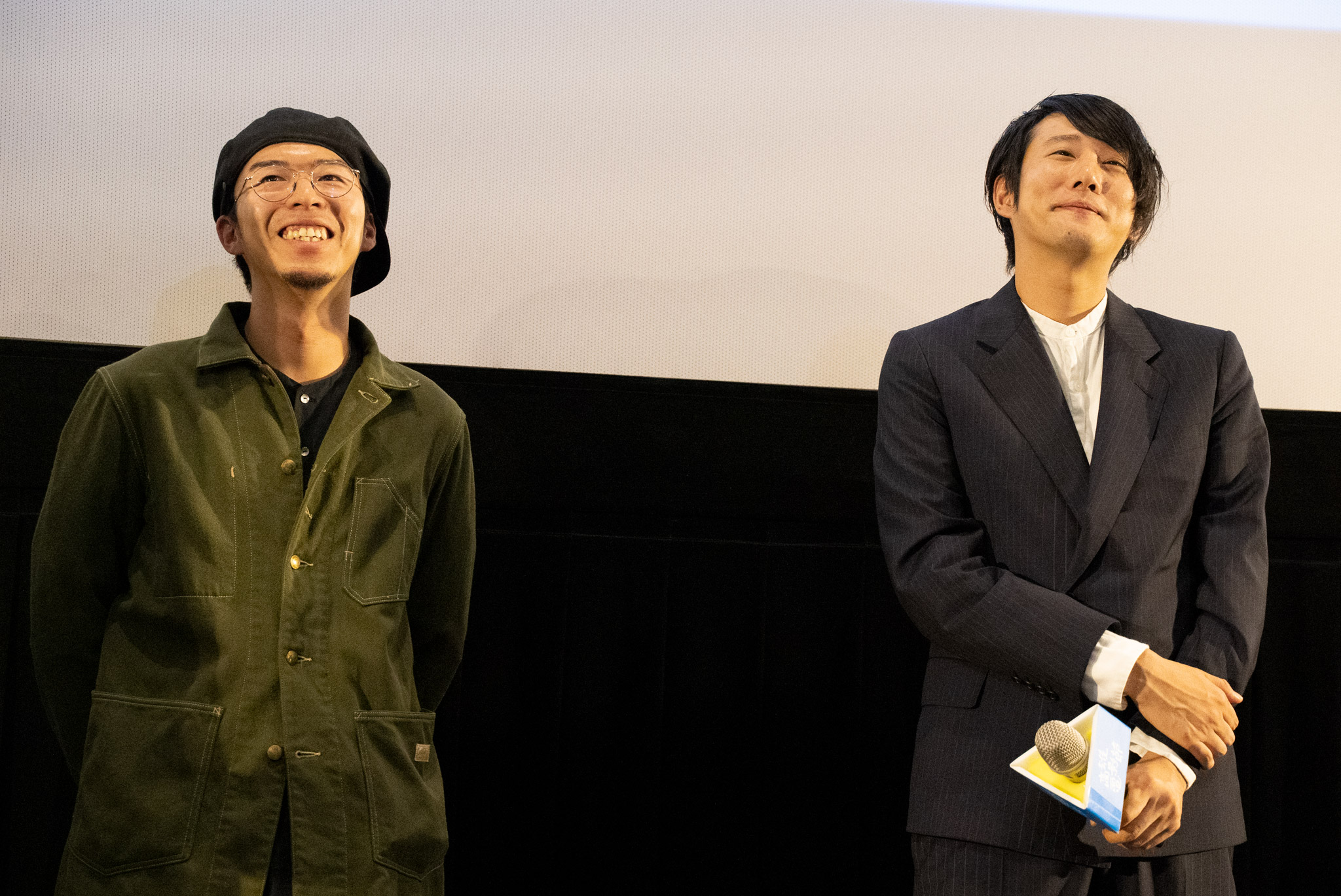 藤井道人（右）曾和《新聞記者》攝影指導今村圭佑獲邀來台出席高雄電影節活動。（高雄電影節提供）