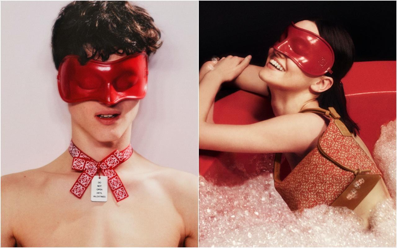 LOEWE聖瓦倫丁節(Saint Valentine's Day情人節)系列廣告充滿濃郁愛意。(LOEWE提供)