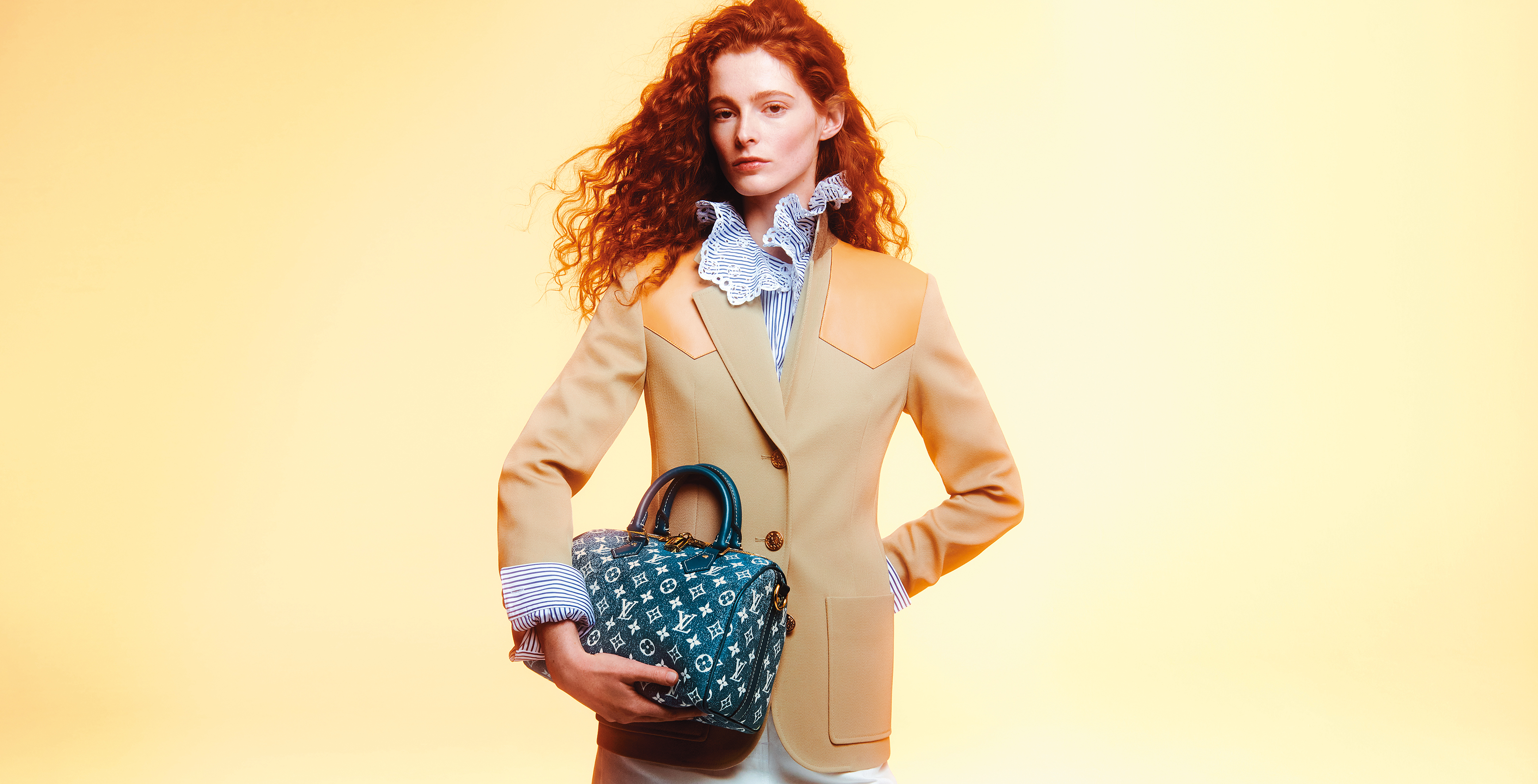Monogram Jacquard Denim系列Speedy 25手袋 NT$76,000（LOUIS VUITTON提供）
