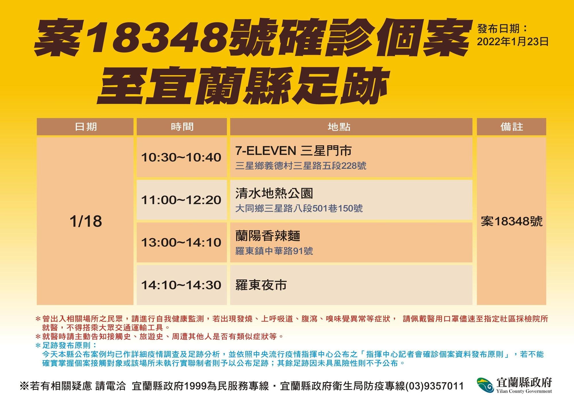 案18348足跡。(宜蘭縣政府提供)