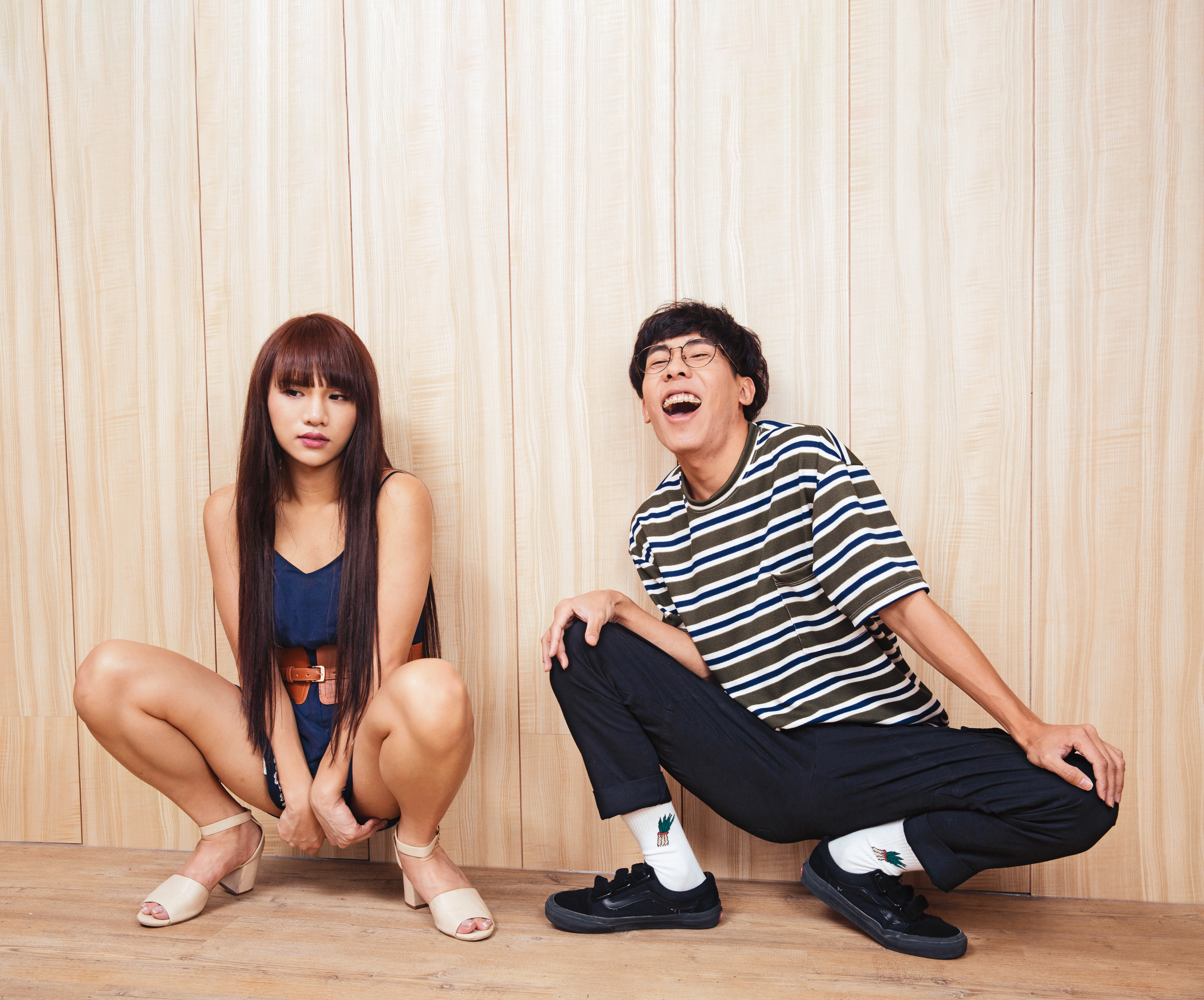 小A辣獲得走鐘獎時，身邊姐妹淘林進（右）比她還激動，兩人一路互相扶持，也一起闖蕩藝界。