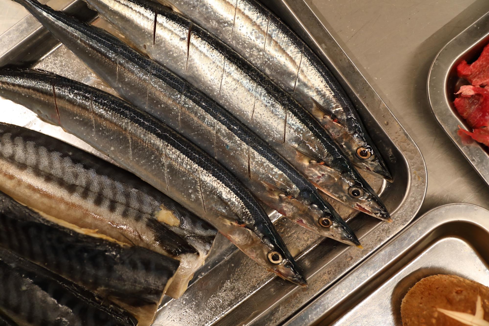 管理員幫忙準備了秋刀魚等食材加菜。(Visit MIYAGI提供)