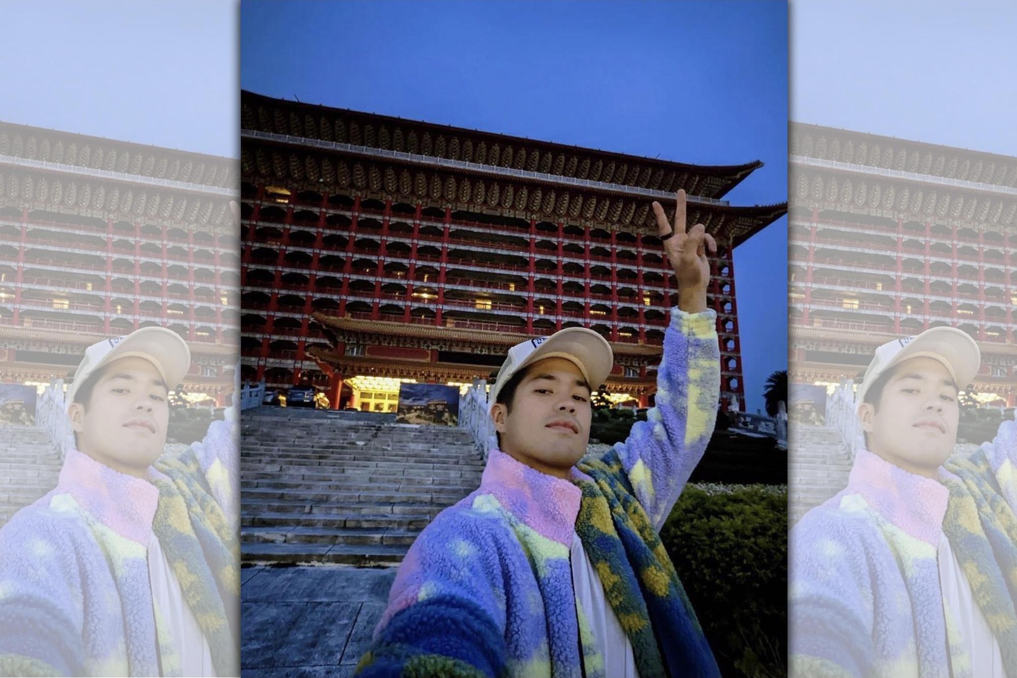 劇組在圓山大飯店取景,主演之一羅斯巴特勒在社群網路分享收工後的自拍照。 (翻攝自 IG_rossbutler)