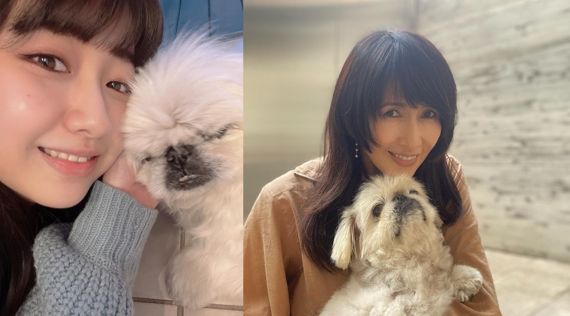 木村老婆工藤靜香(右圖)經常在IG分享泡泡的近況,女兒心美(左圖)也曾曬與泡泡的合照。(左圖翻攝自心美Instagram,右圖翻攝自工藤靜香Instagram)