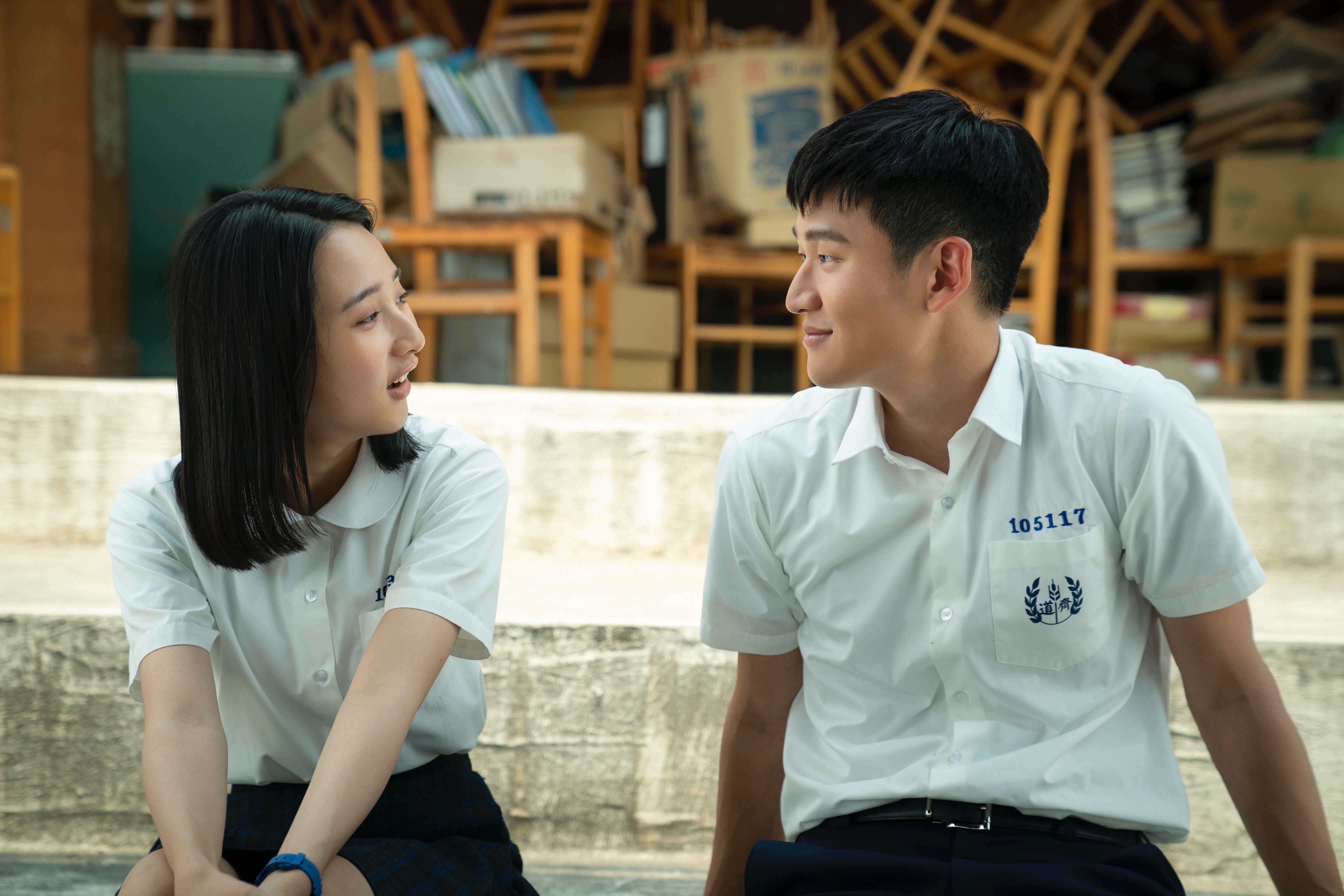 電影中的天台場景，幫助周興哲及李沐入戲。（華映提供）