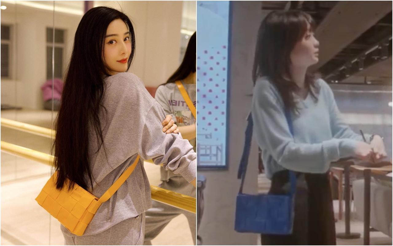 范冰冰(左)、金多美(右)以不同造型詮釋BV Cassette系列包款。(合成照片)