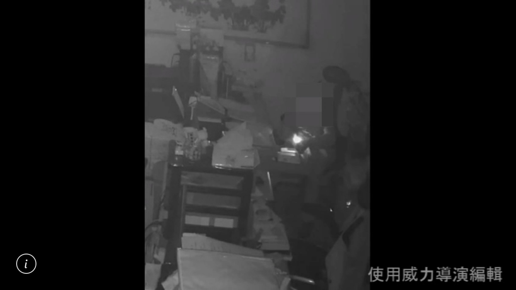 議員服務處監視器拍下盧男行竊身影。（警方提供）