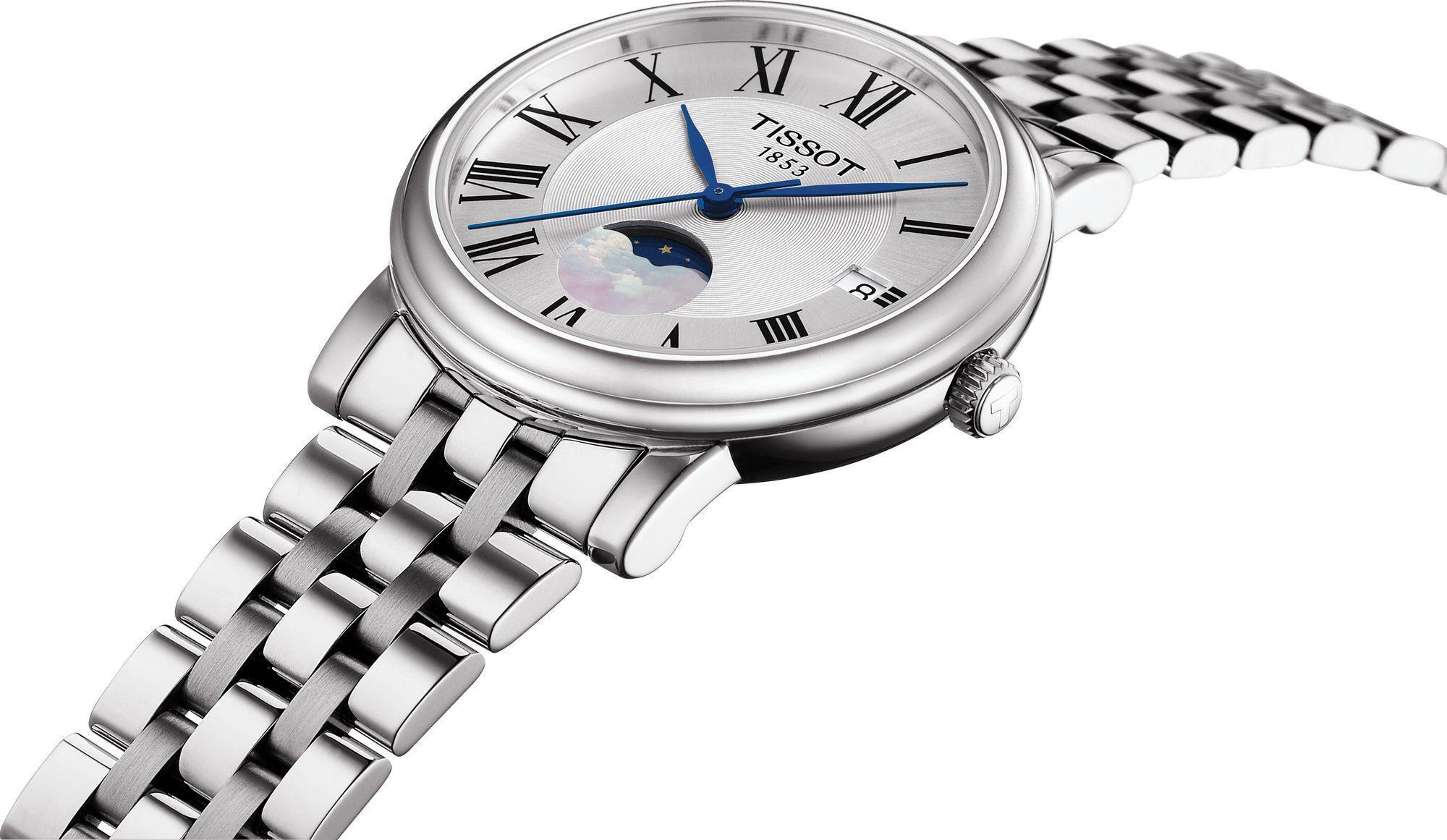 TISSOT Carson Moon Phase 月相款,保值又代表恆久,非常適合年輕情侶做為對錶選擇。