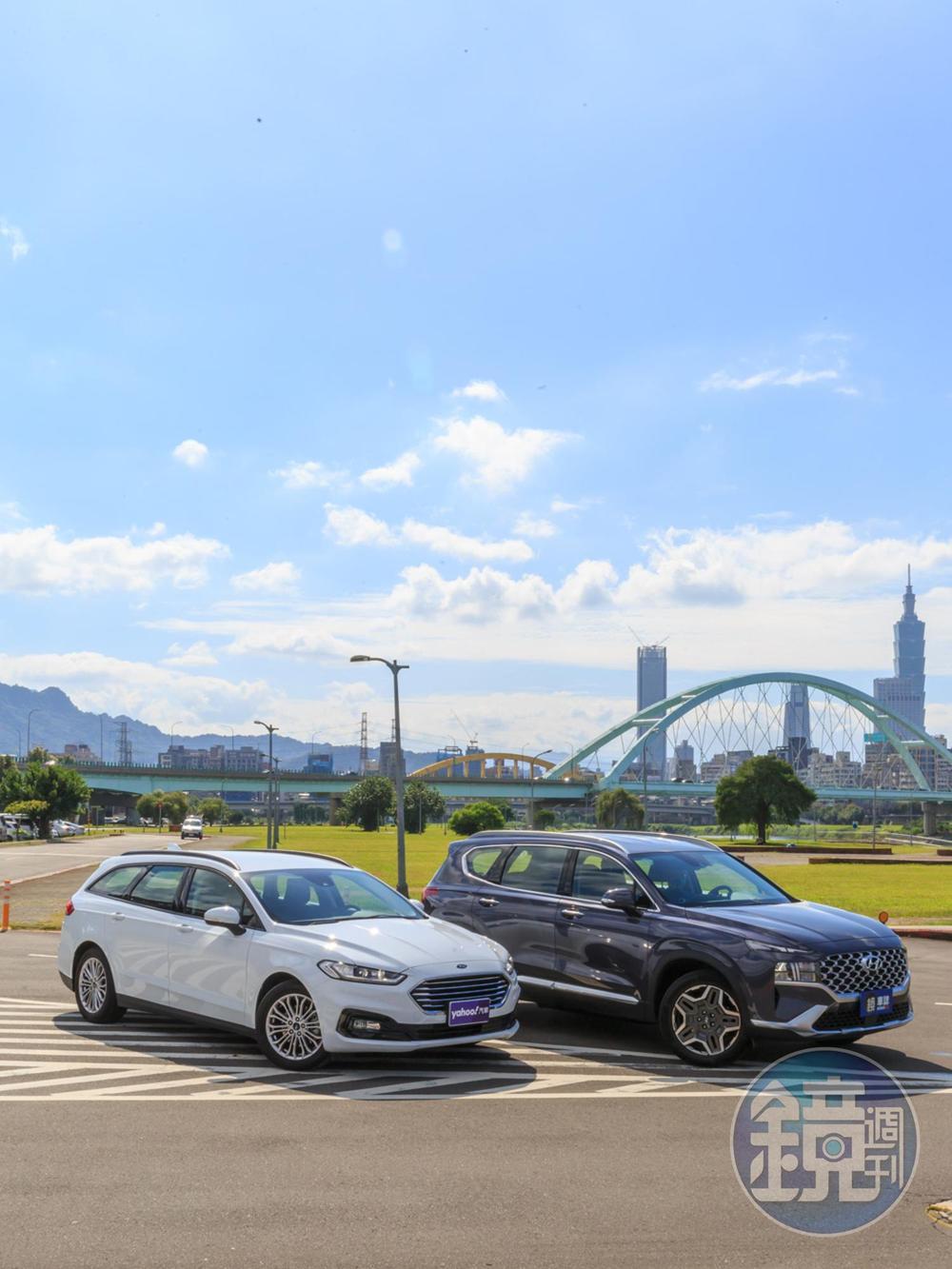 HYUNDAI Santa Fe Turbo Hybrid V.S. FORD Mondeo Hybrid Wagon