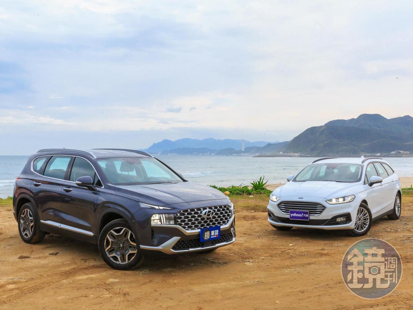 HYUNDAI Santa Fe Turbo Hybrid V.S. FORD Mondeo Hybrid Wagon 