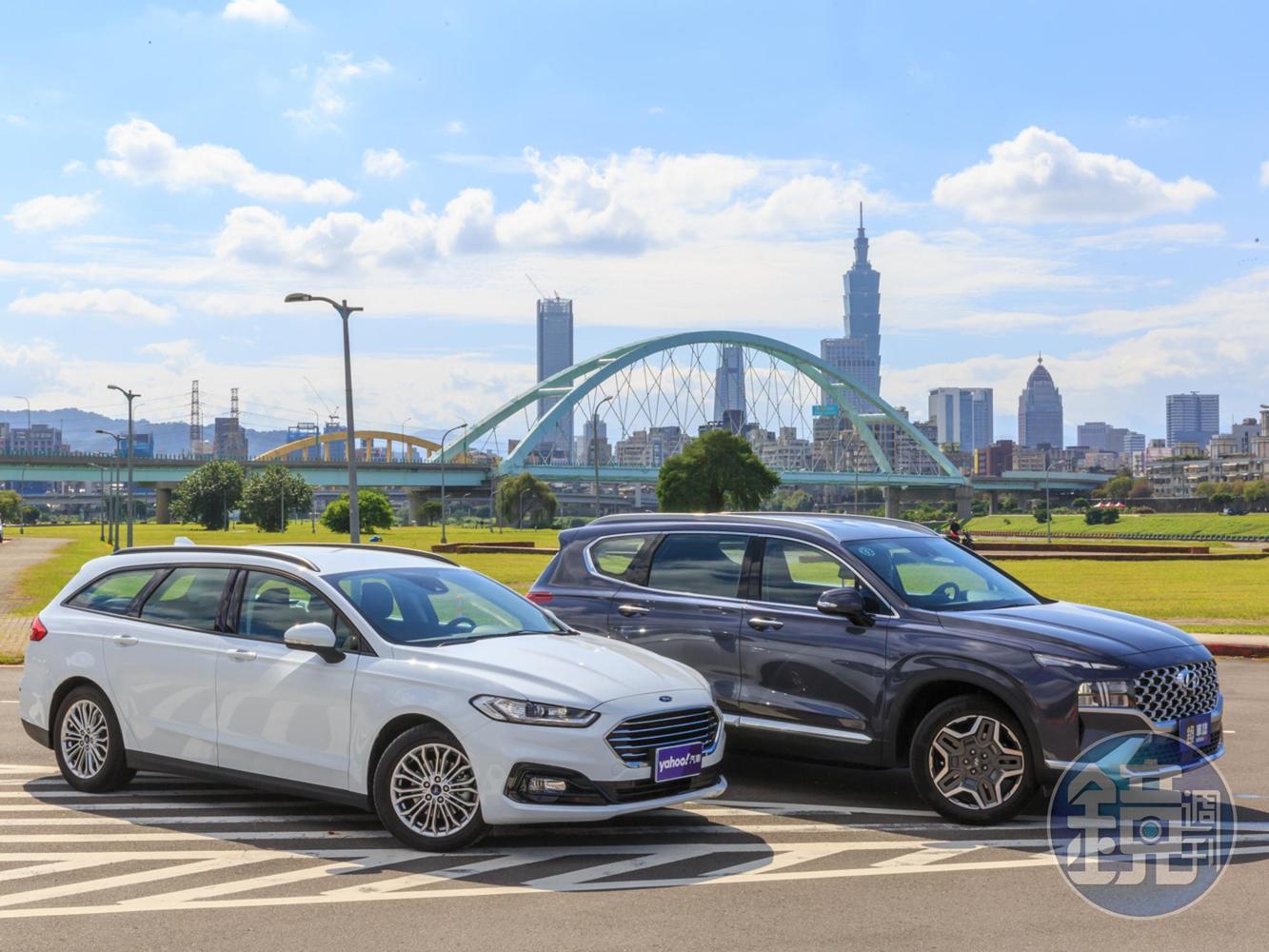 HYUNDAI Santa Fe Turbo Hybrid V.S. FORD Mondeo Hybrid Wagon 