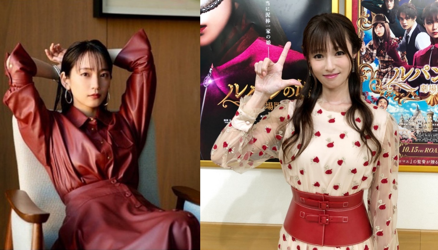 深田恭子與吉岡里帆均出現發燒症狀，經PCR檢測後確診。（翻攝深田恭子、吉岡里帆IG）