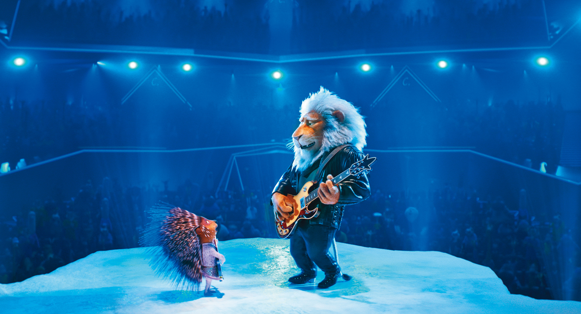 團長力邀引退已久的搖滾獅子歌王再度出山，並擔任舞台歌舞秀的主秀，難度卻比天高。（UIP提供）