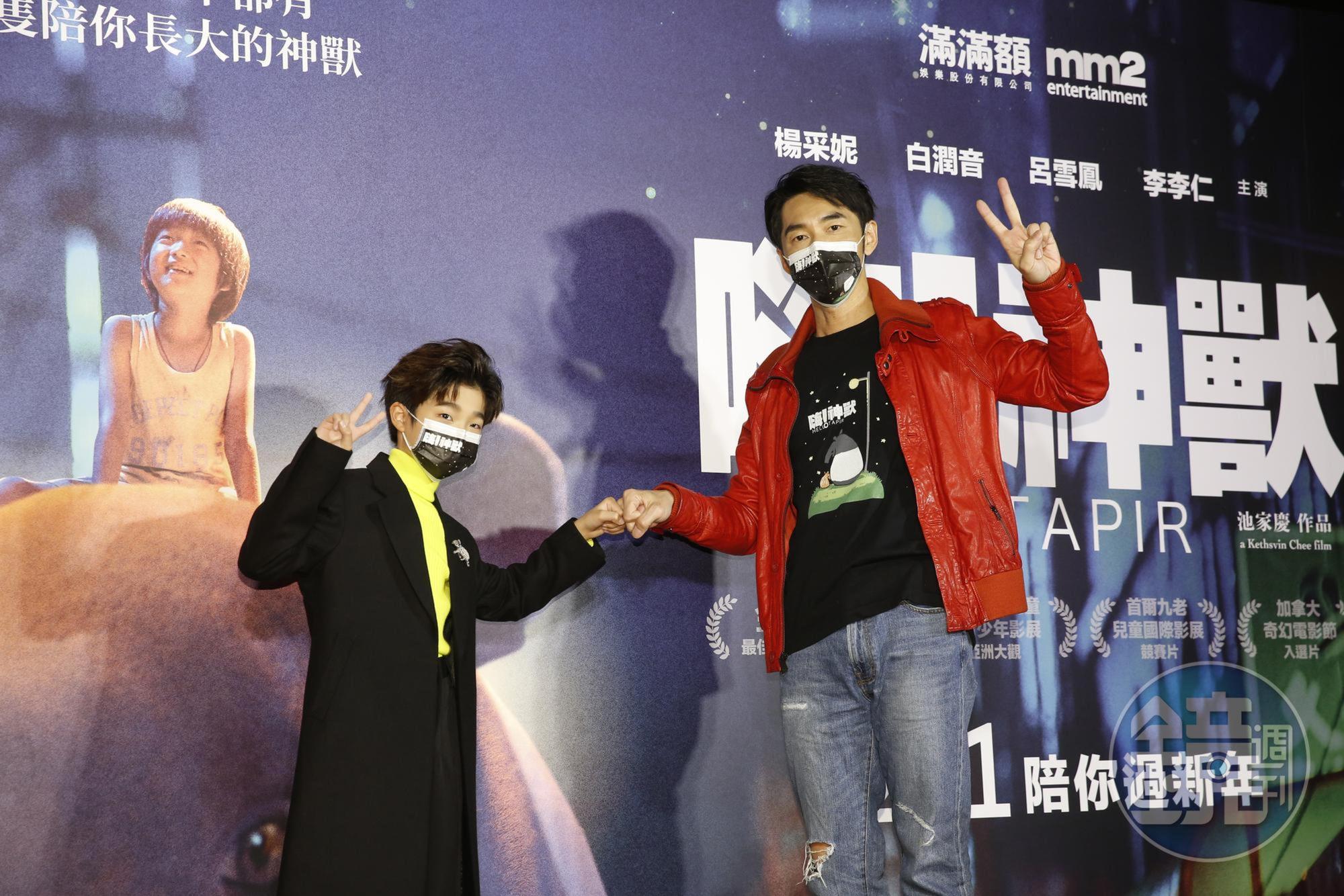 白潤音與李李仁電影中演出父子,戲外,也因白潤音的年紀跟自己兒子一樣,讓李李仁很有親切感。