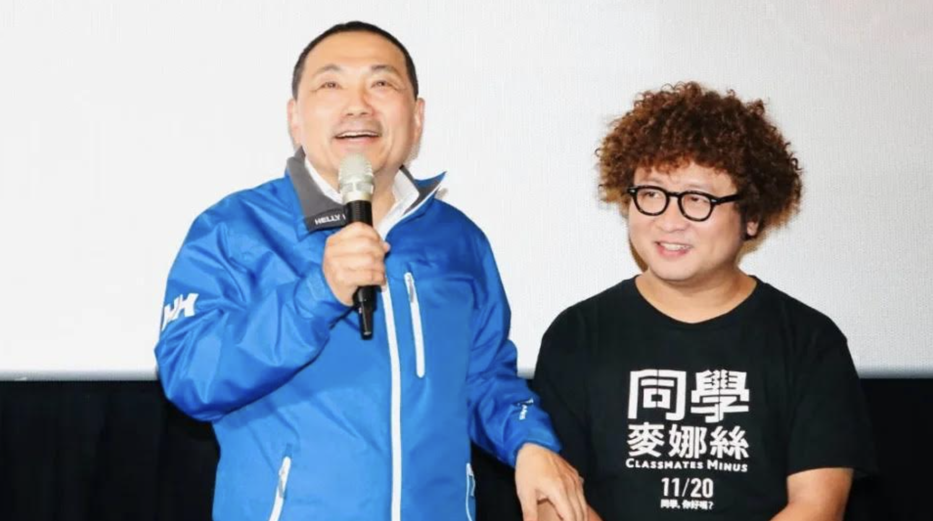 侯友宜今日受訪對於病情三緘其口,僅說「期待納豆早日康復,大家為他加油。」(翻攝自侯友宜臉書)