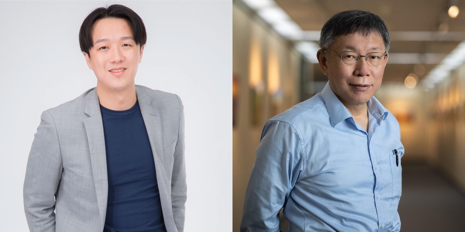 名嘴李正皓(左)認為台北市說要升2.5級相當沒必要,更痛批台北市長柯文哲(右)做「標新立異」的樂此不疲。(翻攝自李正皓、柯文哲臉書)