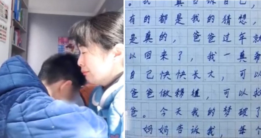 男童得知父親過世，不停喊著「我要救爸爸，抽我的骨隨，我不怕疼」（翻攝影片）