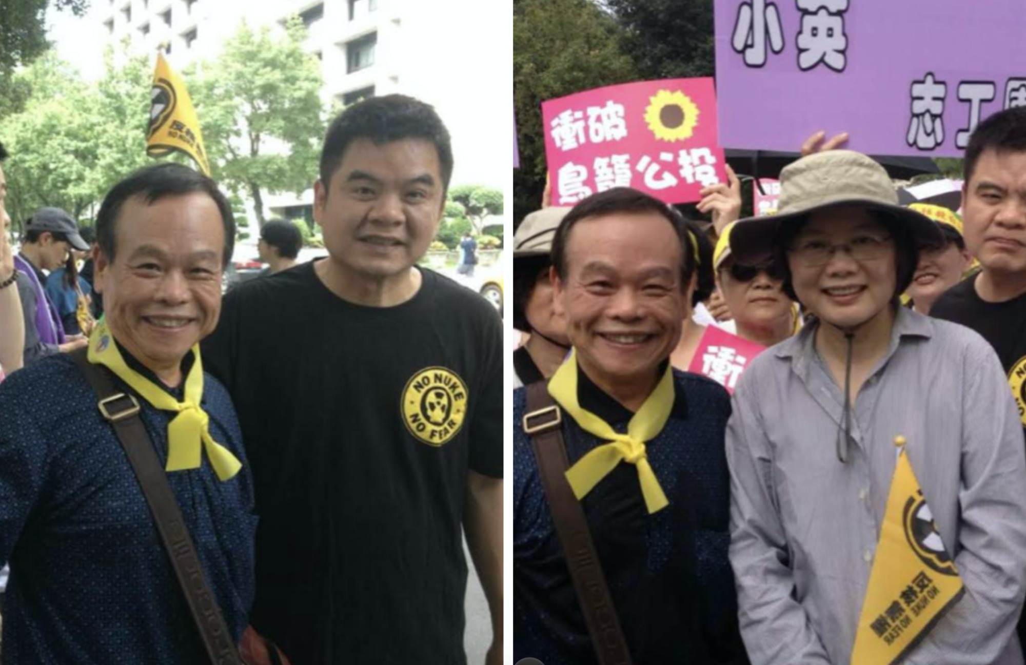 由於廖輝星在民進黨內就是「衝組」,身為妻子的李柏瑟常常都為他擔心。(讀者提供)