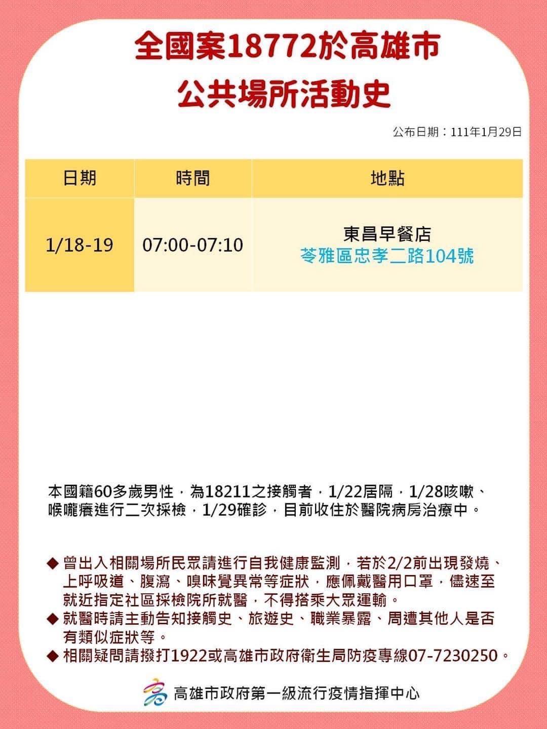 高雄苓雅、前鎮、新興、小港區也有部分足跡。(高雄市政府提供)
