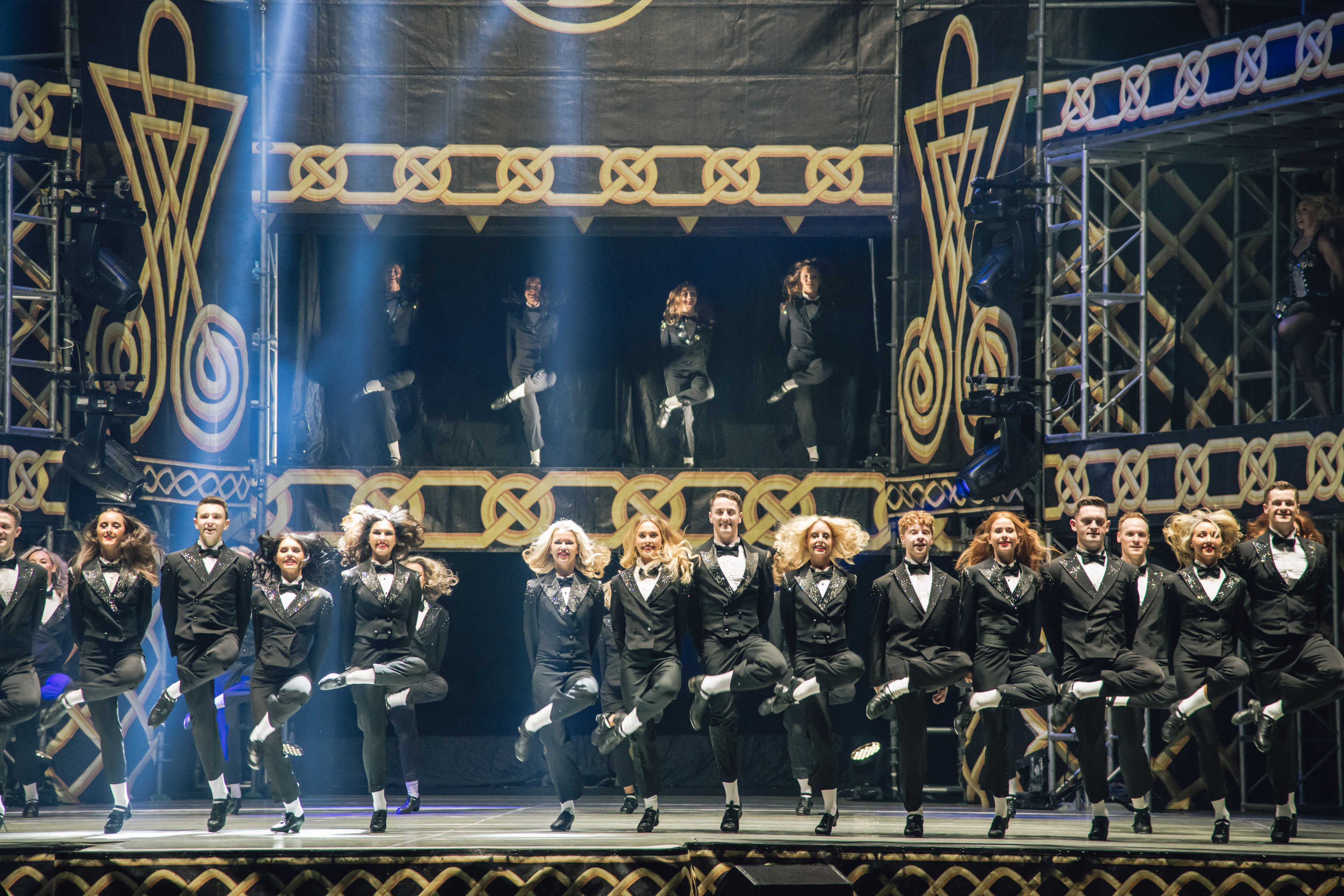 踢踏劇《火焰之舞》明在台北小巨蛋演出，全員今（4日）進行正式彩排。（寬宏提供）