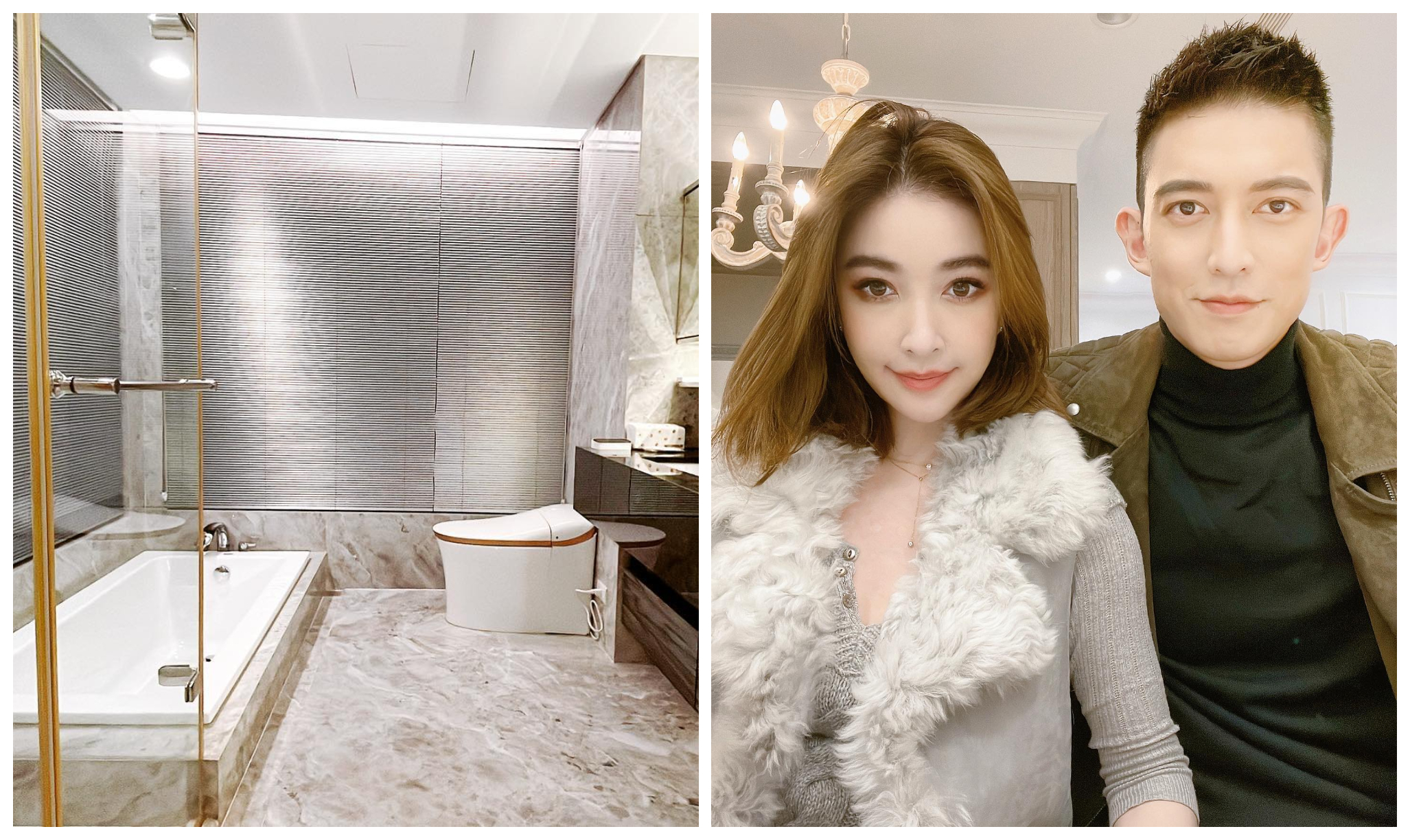 許維恩與王家梁（右圖）於林口的100坪豪宅曝光。（翻攝許維恩臉書）