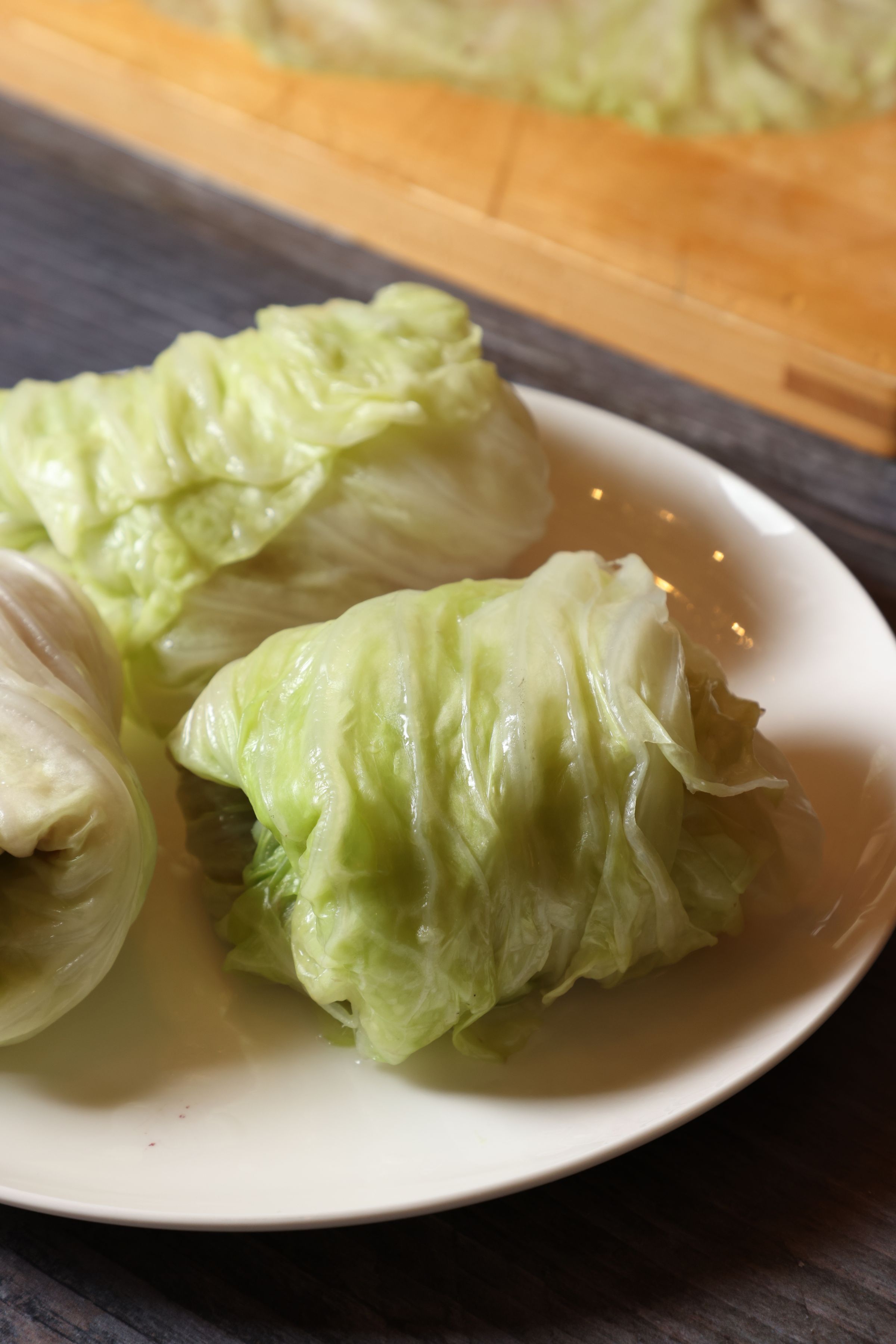 得捲得胖嘟嘟的高麗菜捲。