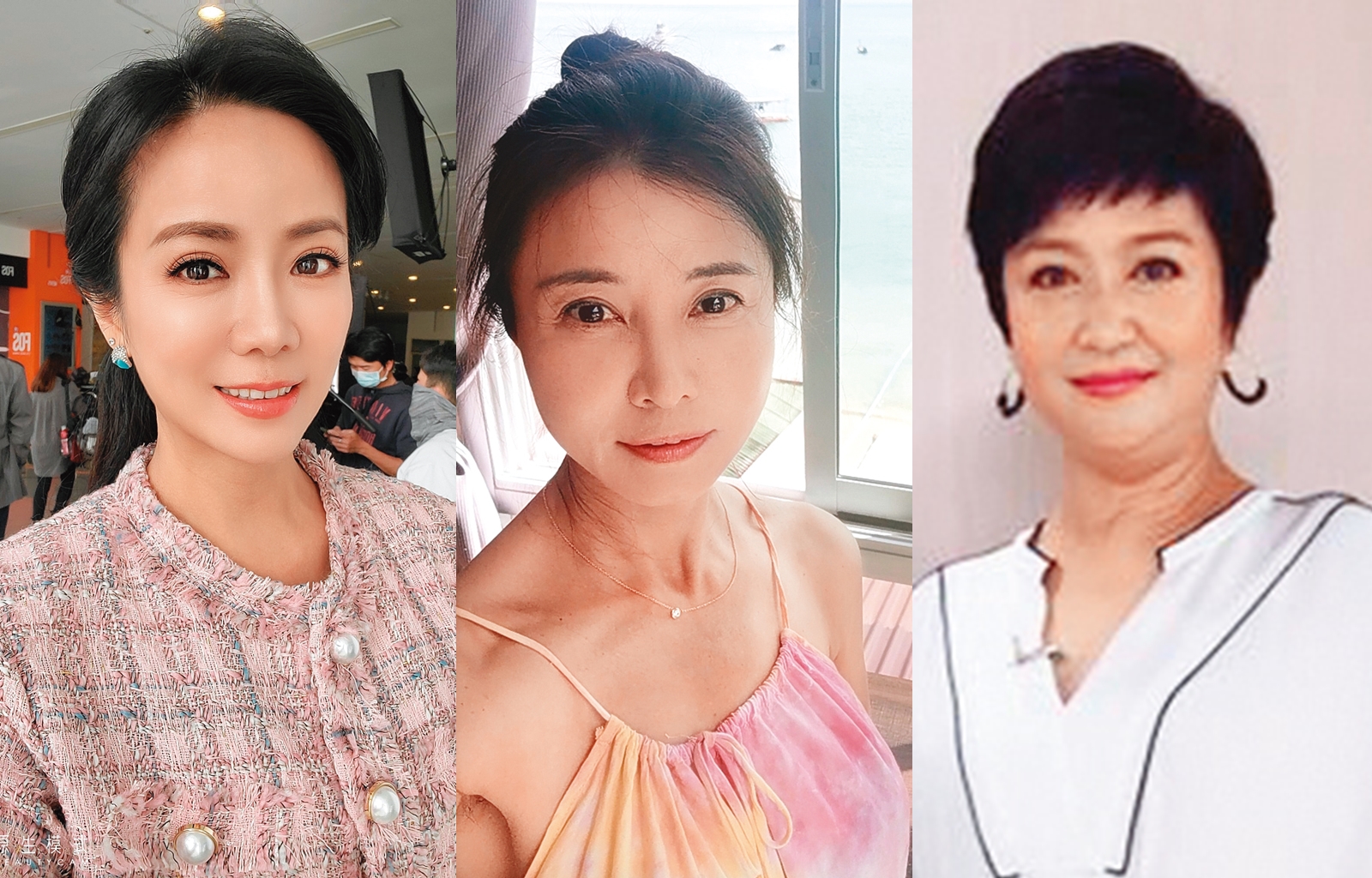 許多女星因為老公常年在外過著「偽單親」生活，左起為陳仙梅、岳庭、崔佩儀。（翻攝自陳仙梅、岳庭、崔佩儀臉書）
