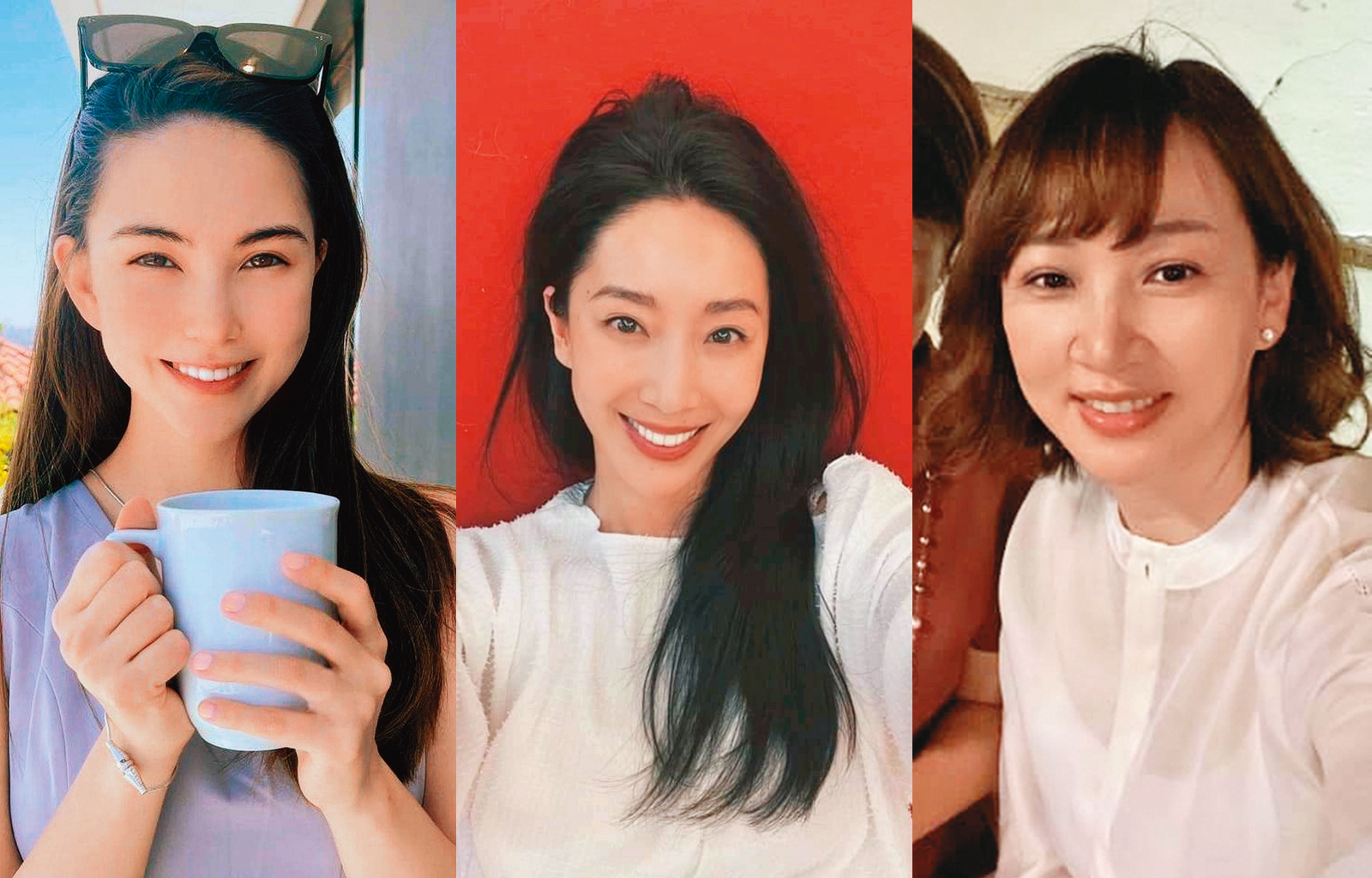 演藝圈不少女星都相當懂得經營婆媳關係，左起為昆凌、隋棠、郁方。（翻攝自昆凌、隋棠、郁方臉書）