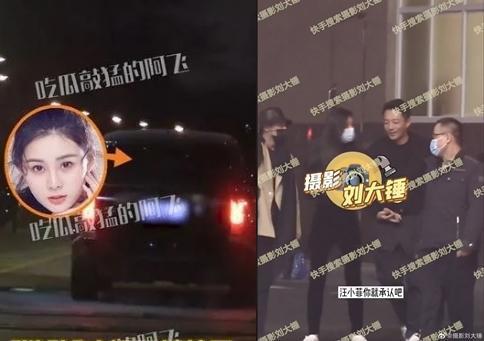 之前已有陸媒曝光汪小菲與新歡張穎穎的同居畫面(左),如今兩人再被拍到醉後十指緊扣。(翻攝吃瓜超猛的阿飛、攝影劉大錘微博)