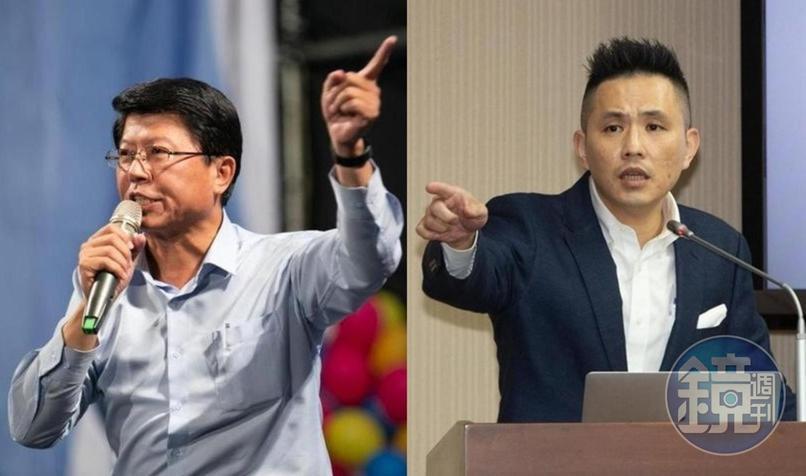 國民黨台南市黨部主委、市議員謝龍介（左）昨日表態將參選台南市長，而今國民黨立委陳以信（右）也宣布加入戰局。