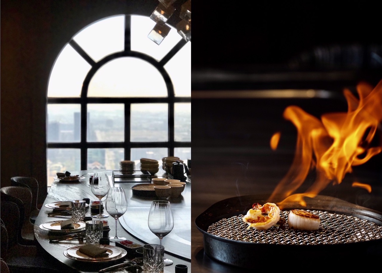 同時坐擁高空及海景的高雄「漢來大飯店」45樓「焰鐵板燒」，美景制霸港都高空。