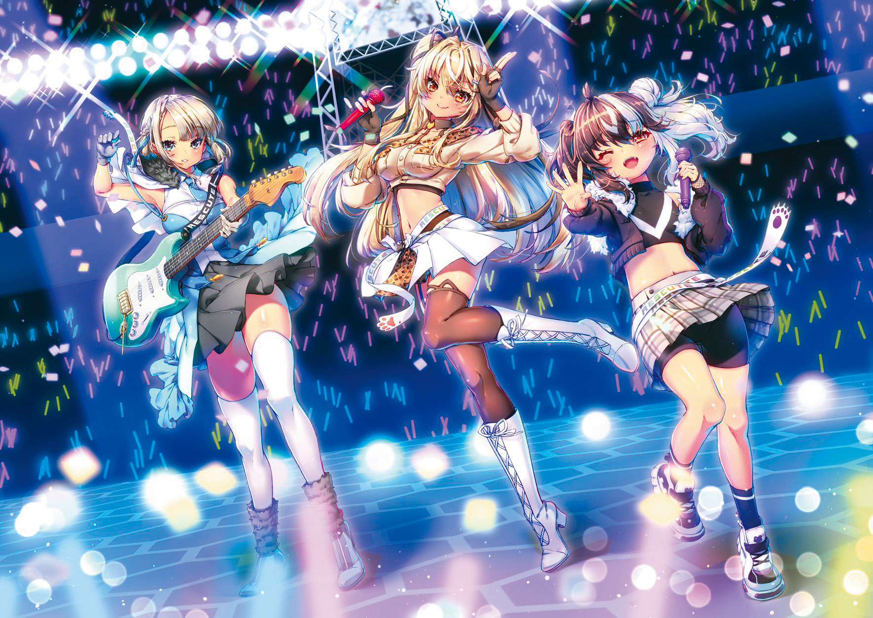 把台灣瀕臨絕種動物擬人化的VTuber團體《瀕臨絕種團》，將在漫畫星推出原創漫畫。（春魚工作室提供）