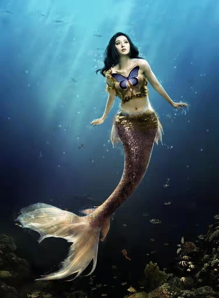 范冰冰在《國王的女兒》飾演美人魚,在電腦特效輔助下看來相當唯美。(網路圖片)