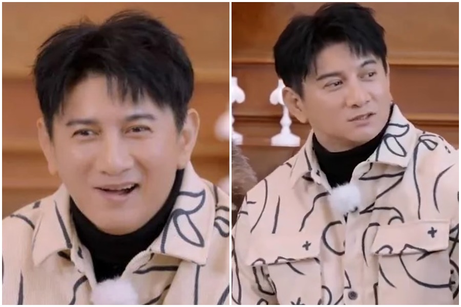 吳奇隆難得在中國綜藝節目露面，略顯臃腫的體態卻成為網友吐槽的焦點。（翻攝自微博）