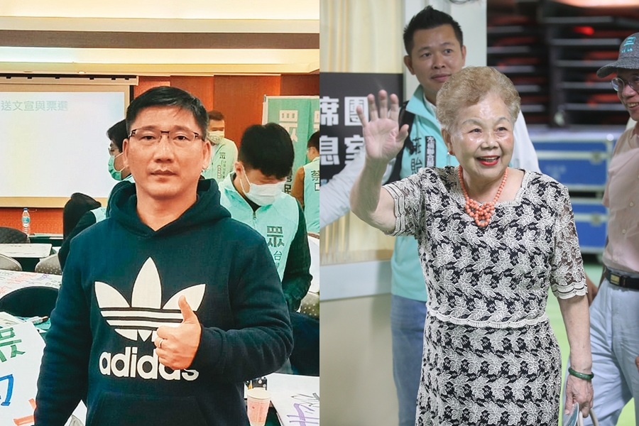 民眾黨提名參選新北市第二選區市議員的黃琦翔（左）被爆是統戰樣板，而提名他的則是曾任黨主席柯文哲媽媽（右）司機的新北黨部主委楊博宇。（翻攝自黃琦翔臉書、本刊資料照）