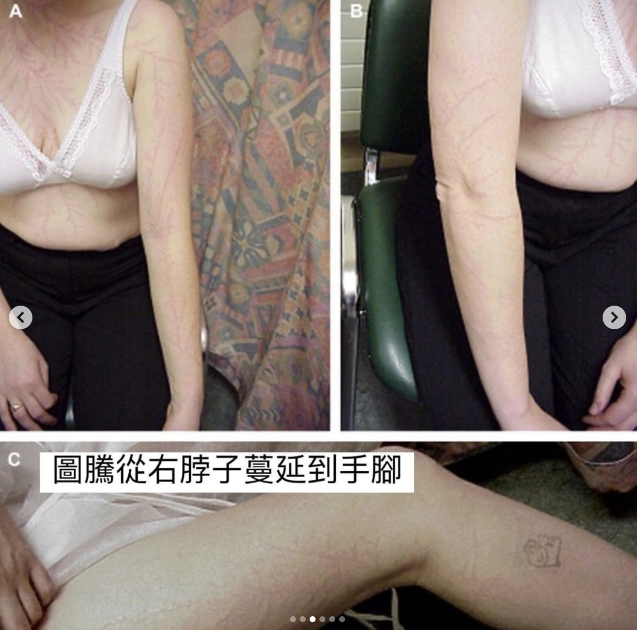 闕壯理解釋,這些圖騰是典型的「利希滕貝格圖騰」。(翻攝自闕壯理IG)