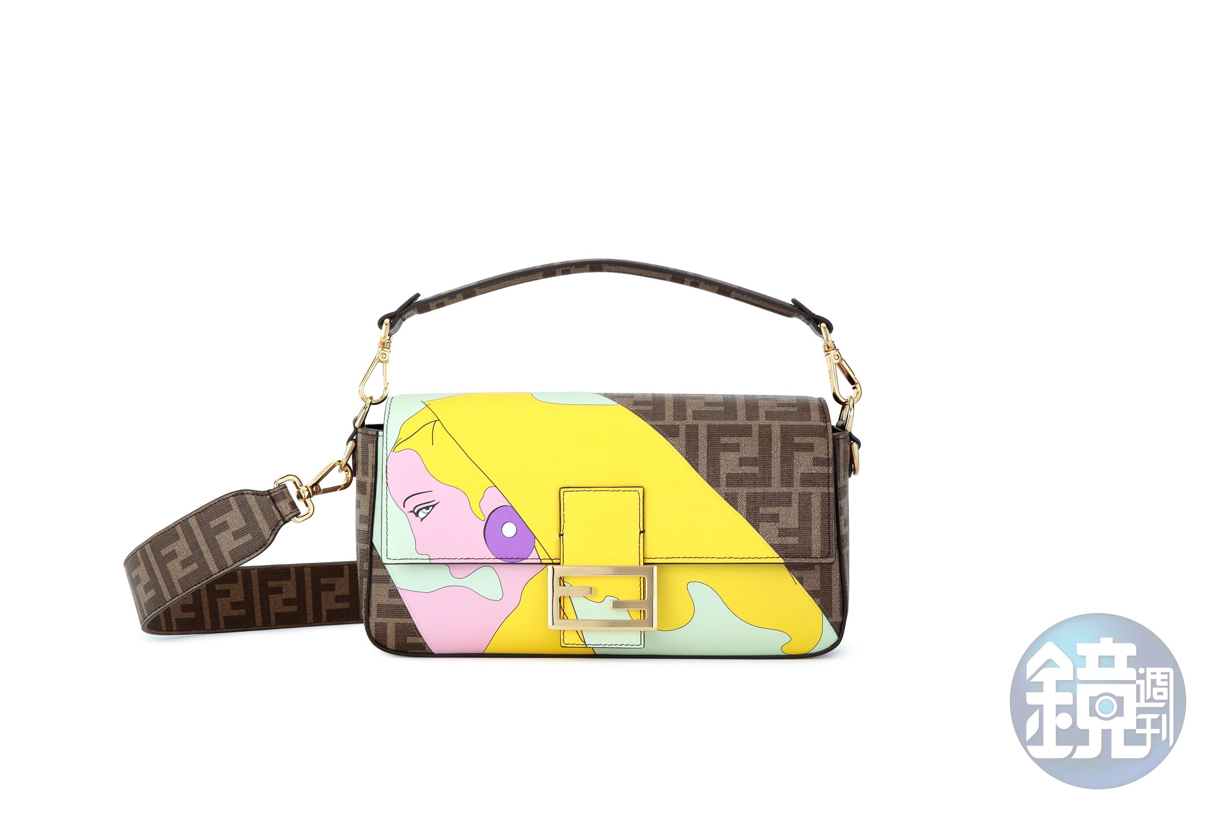 FENDI x Antonio Lopezt多彩塗鴉FF LOGO Baguette。NT$102,000（FENDI提供）