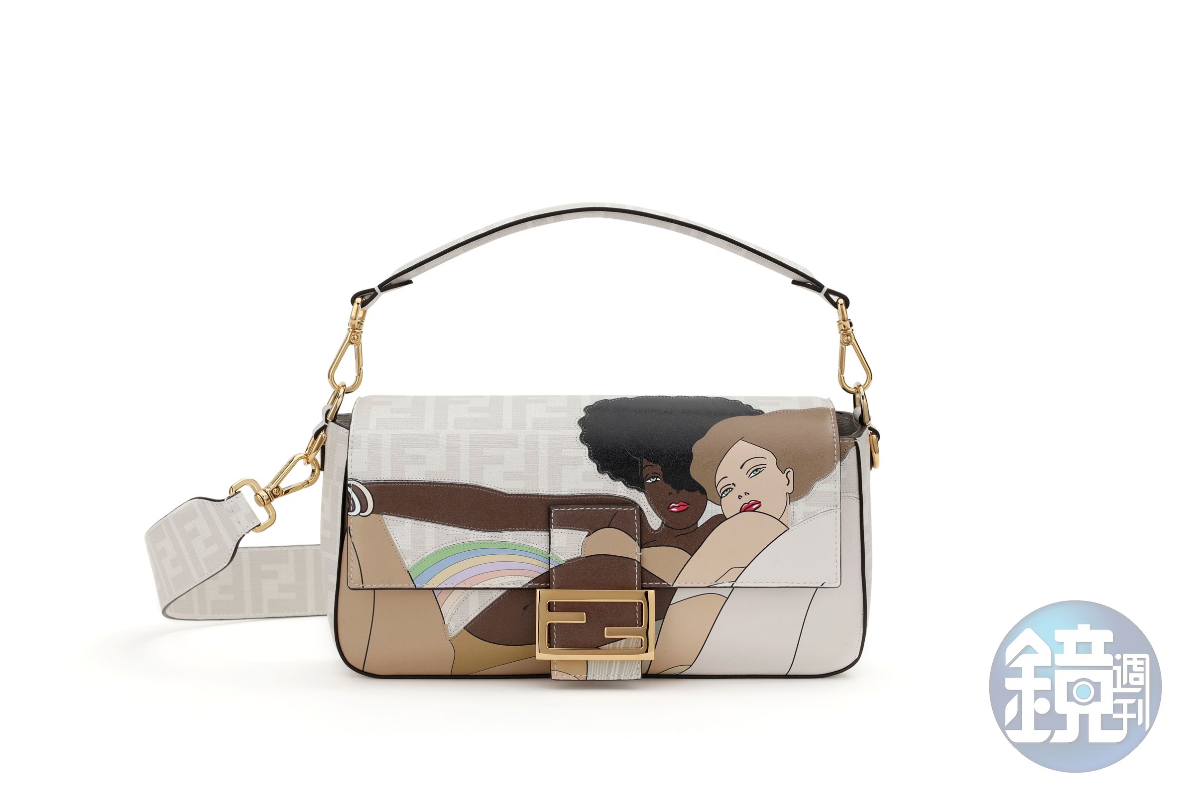 FENDI x Antonio Lopezt彩繪人像造型Baguette。NT$102,000（FENDI提供）