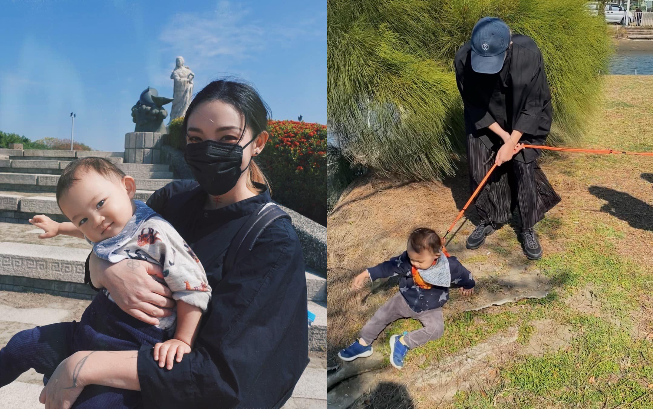 歐陽靖的兒子新醬活動力很強，而在15日，歐陽靖也坦開傷痛，自述剛產完沒幾天就被日籍老公分手的往事。（翻攝自歐陽靖臉書）