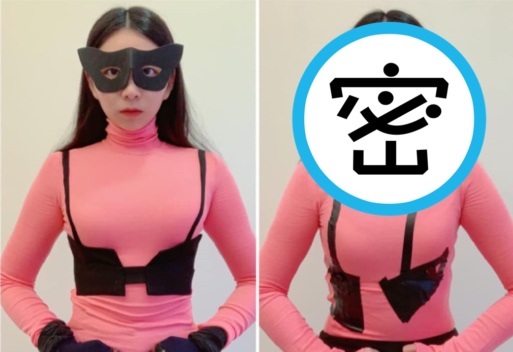 正妹「30才jk濃濃」完美詮釋全聯漫威英雄公仔的2種版本。（翻攝自30才jk濃濃臉書）