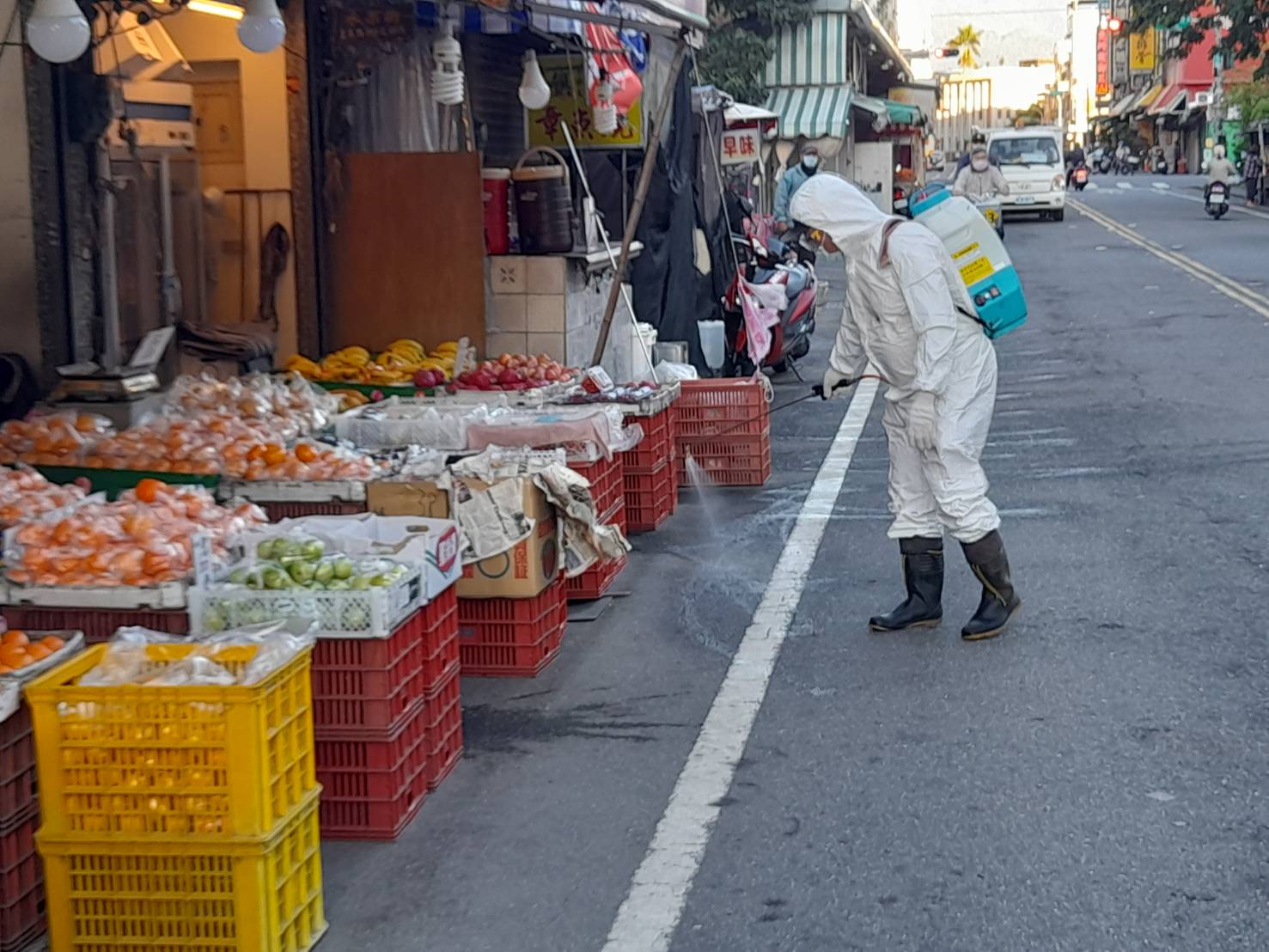 台東縣府消毒確診者所到的足跡。（台東縣府提供）