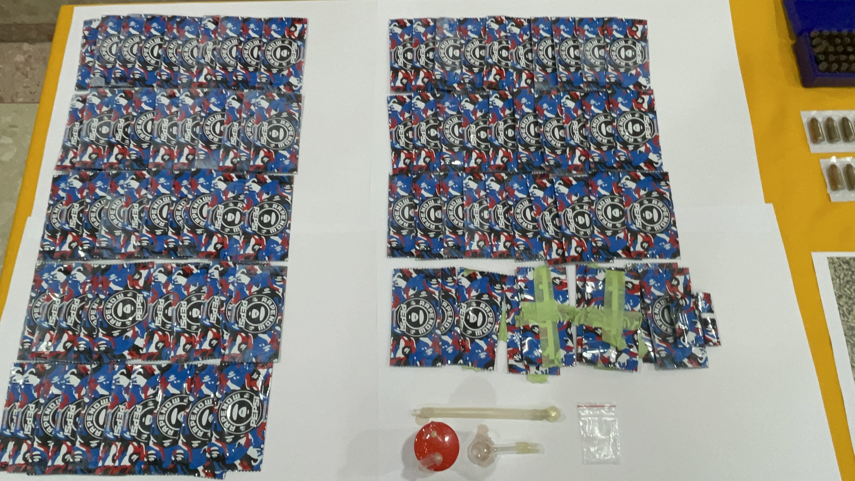 警方查獲的毒咖啡包。(警方提供)