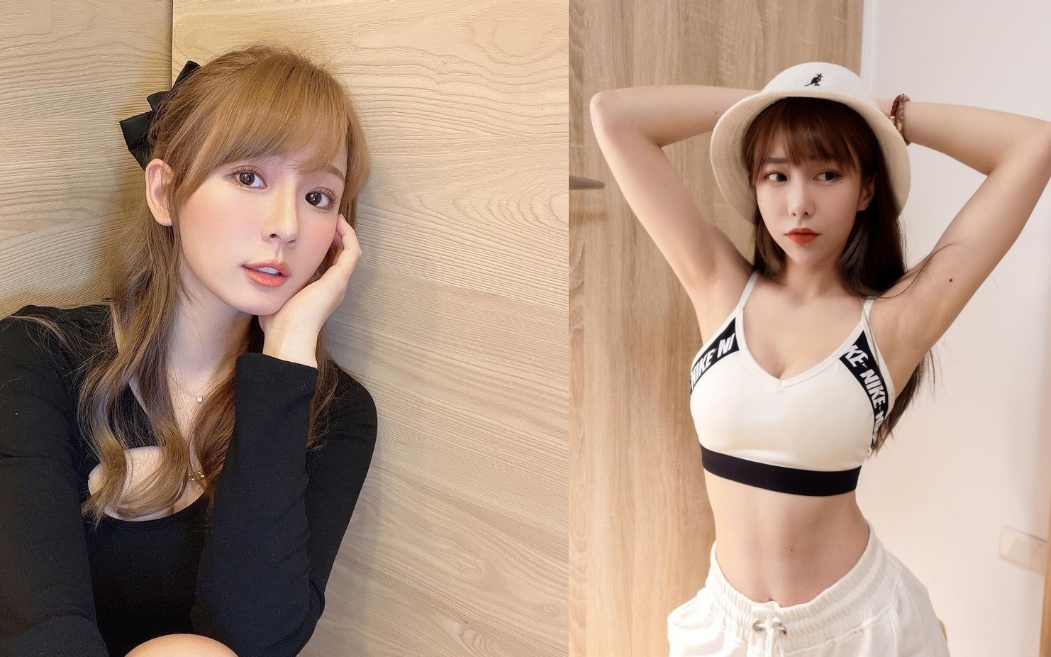 本週六林莎（左）與梓梓將與4名17LIVER正妹到新北市警察局刑事大隊警犬隊直播。（翻攝林莎、梓梓IG）