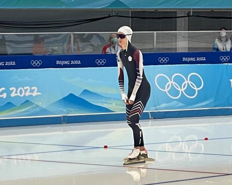 黃郁婷在本屆北京冬奧因穿中國隊服引起軒然大波。（資料照，中華奧會提供）