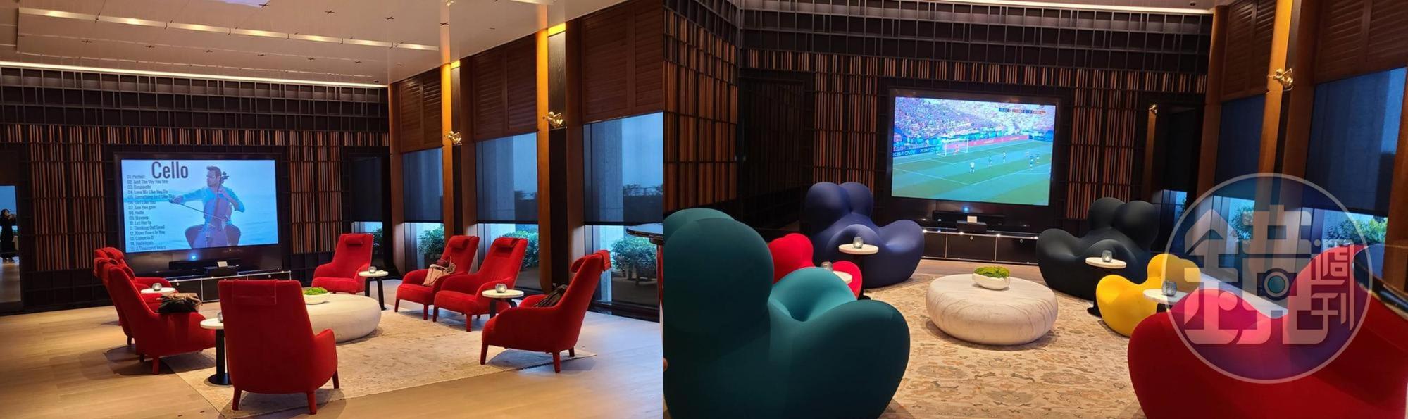 頂層共有二間Sky Lounge,以雙主題規劃適合不同年齡層喜好。