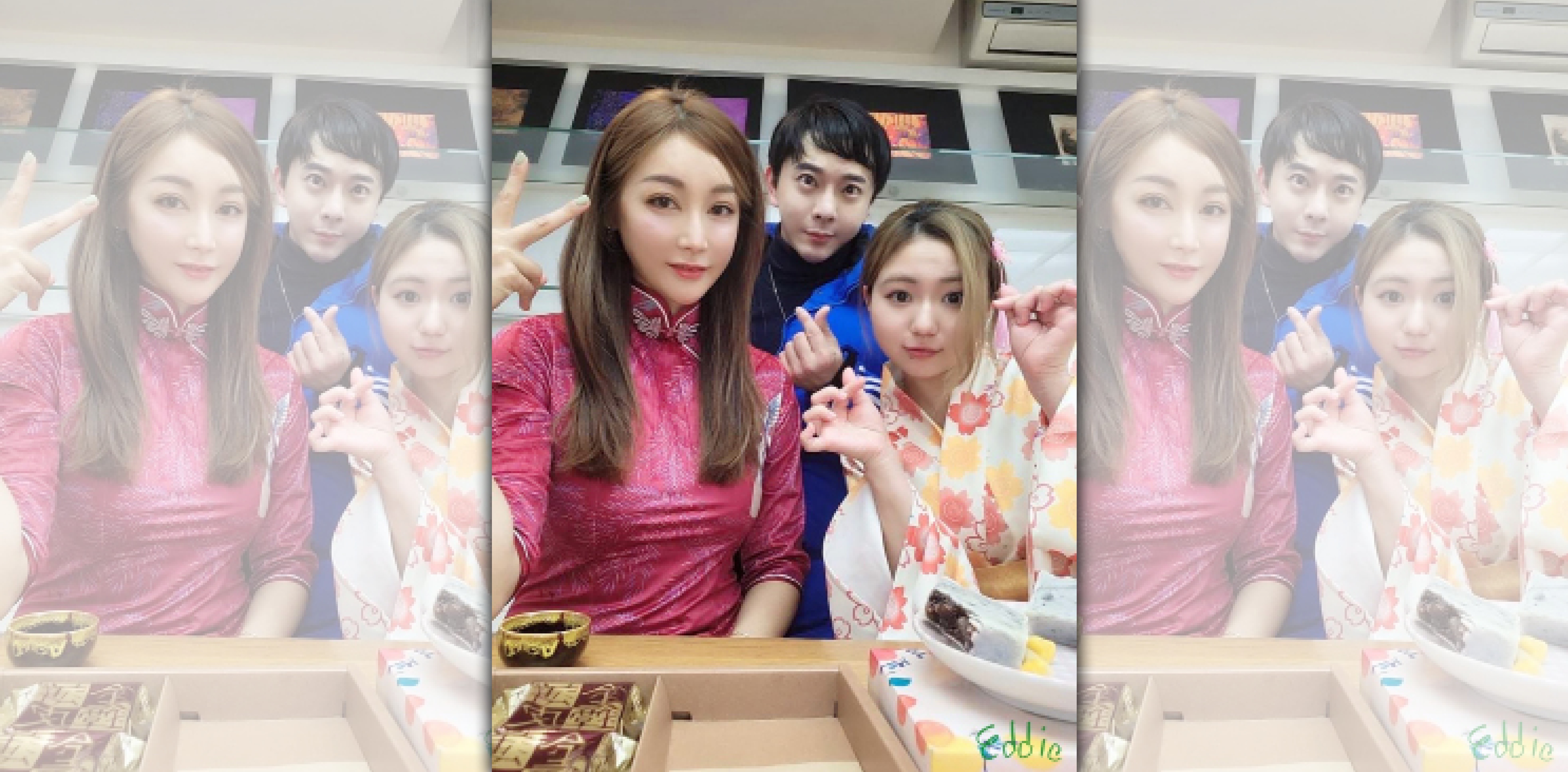 陳孝志跟女星吳沐玹、奈奈在新節目中暢談開春美食。（陳孝志提供）