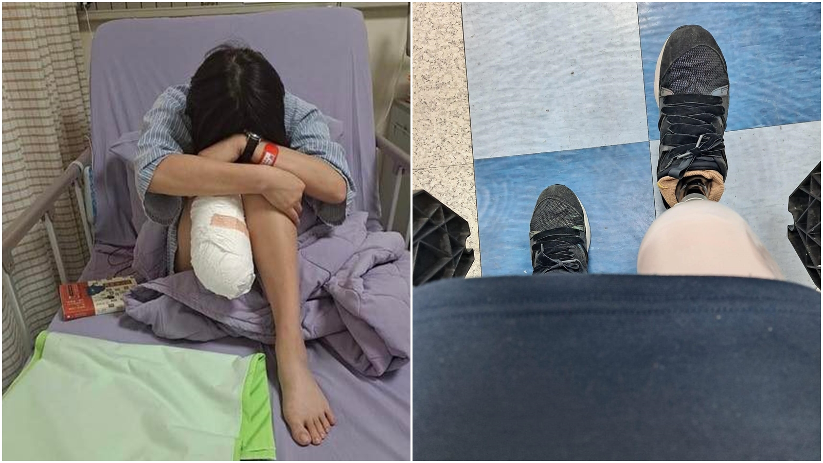 因公傷截肢的王姓女工，揭露公司不僅對外屢說謊，還在事發當下離間她與母親。（翻攝自曾玟學臉書）