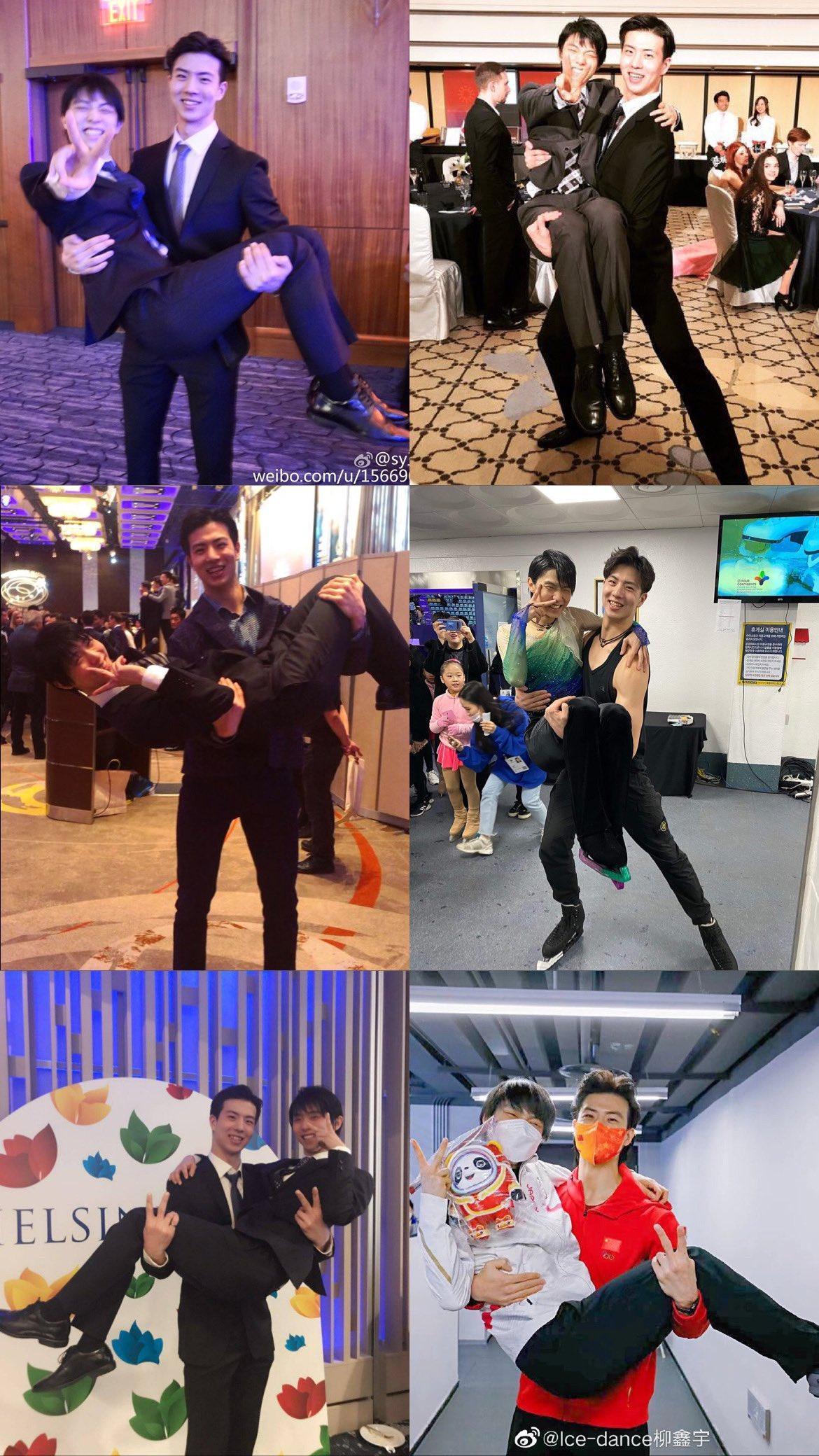 柳鑫宇6度公主抱羽生結弦。(翻攝自微博)