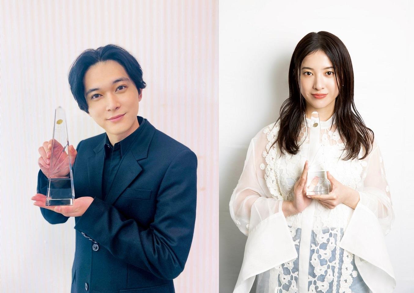 吉澤亮(左圖)和吉高由里子分別以《直衝青天》、《最愛》拿下「第110屆THE TELEVISION日劇學院賞」最佳男、女主角。(翻攝自thetv.jp)